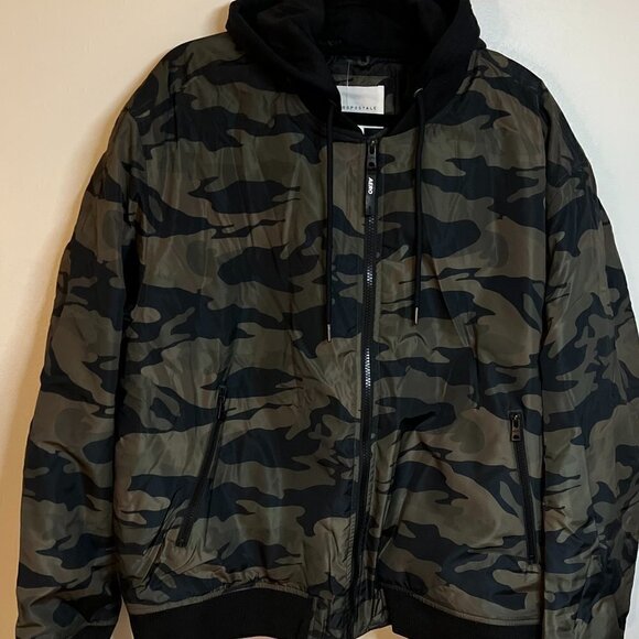 Aerpostale Camo Hooded Bomber Jacket Camo Hooded Bomber Size XL - Picture 3 of 9